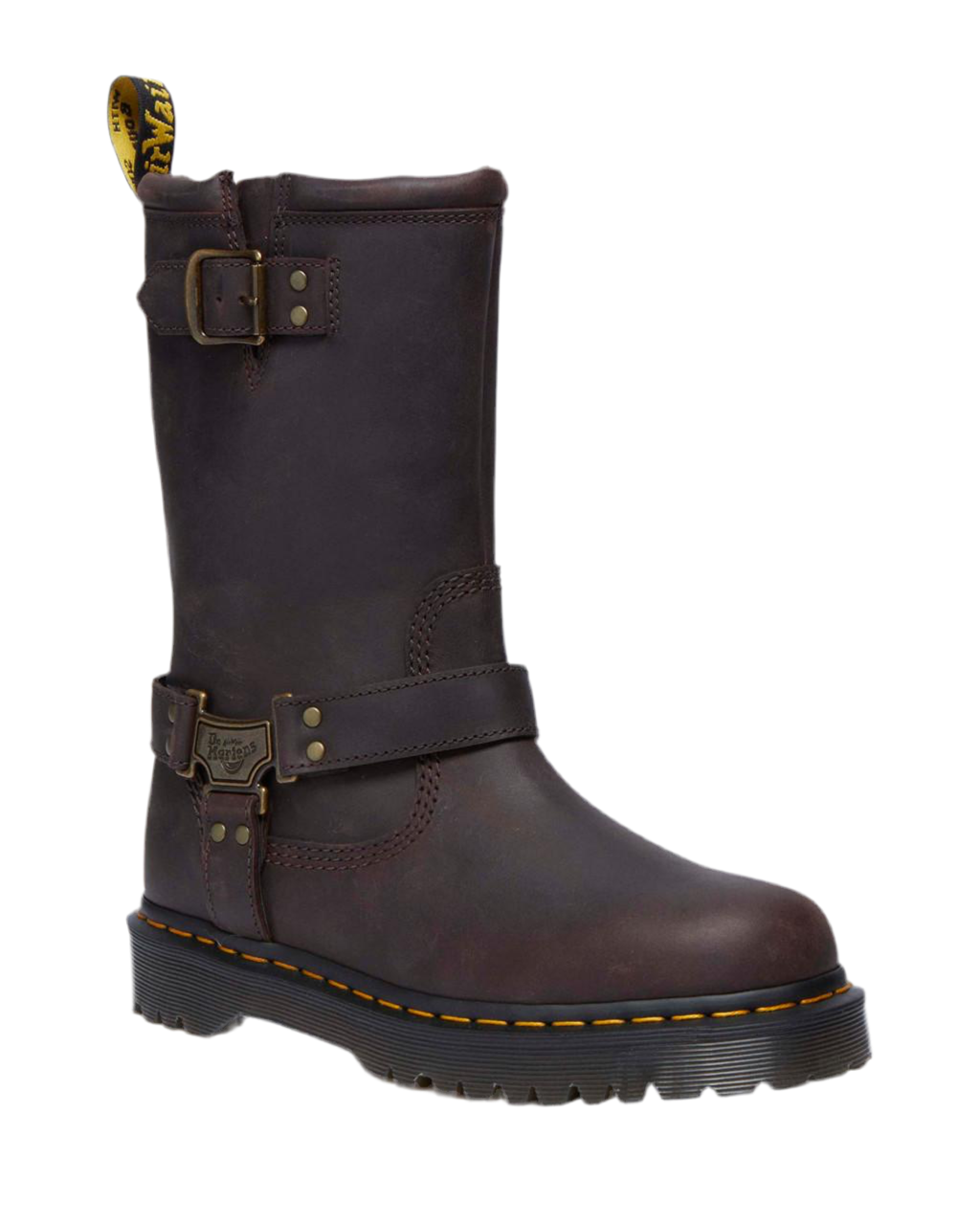 ANISTONE HI LEATHER BIKER BOOTS