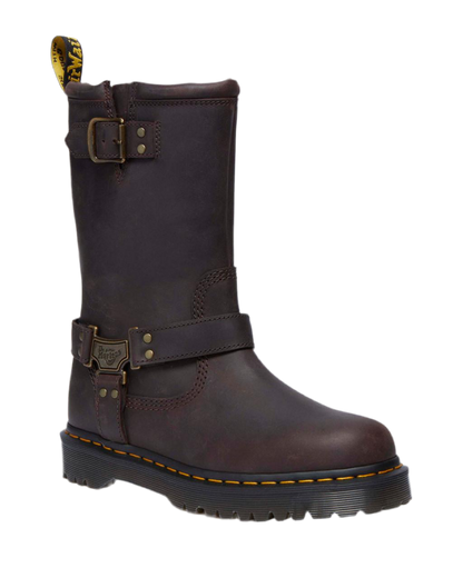 ANISTONE HI LEATHER BIKER BOOTS