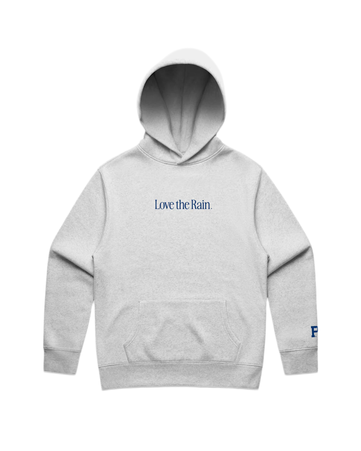 Sueded Love the Rain Hoodie Grey