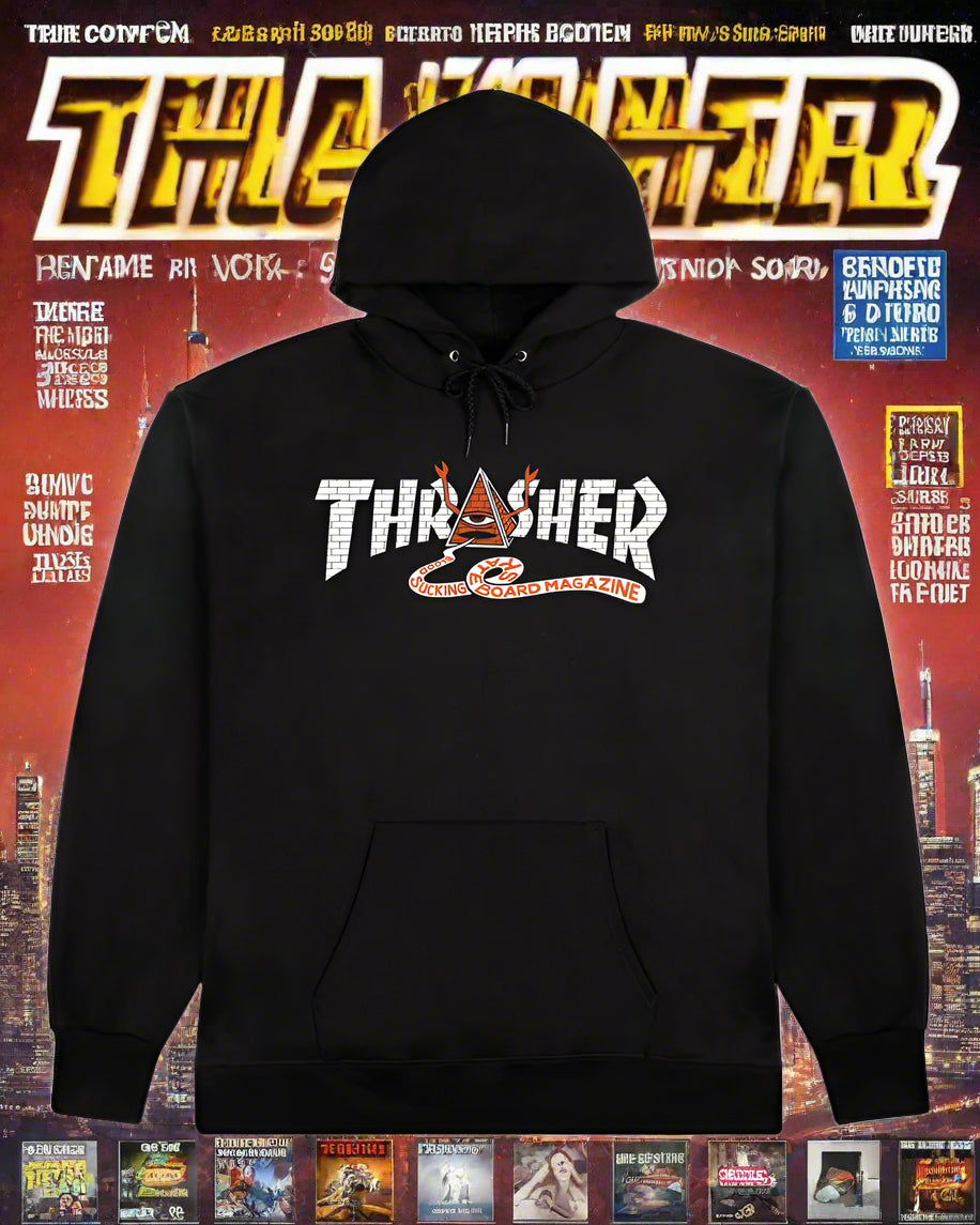 THRASHER X TOY MACHINE PYRAMID BLACK